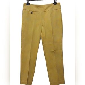 Alfani -Mustard Colored Ankle Pants W/ Slimming Panel, Elastic Waist,...